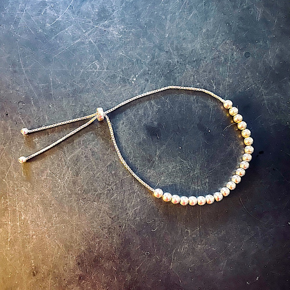 Sterling silver beaded bracelet